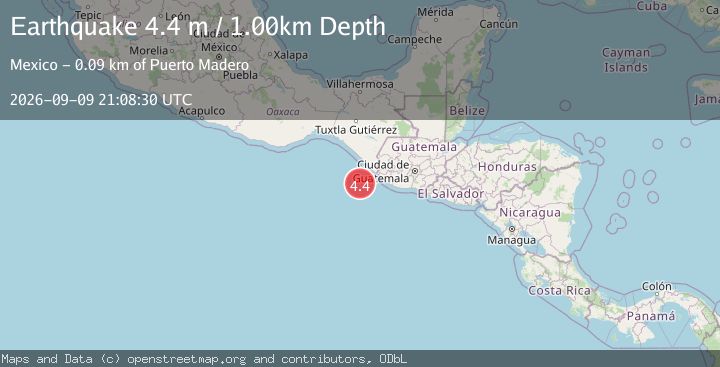 Map of OFFSHORE CHIAPAS, MEXICO