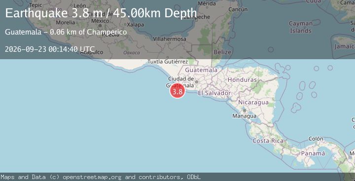 Map of OFFSHORE GUATEMALA