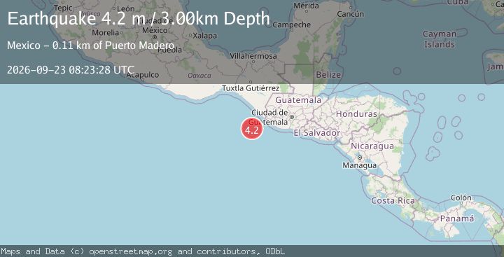 Map of OFF COAST OF CHIAPAS, MEXICO