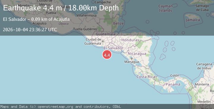 Map of OFFSHORE EL SALVADOR