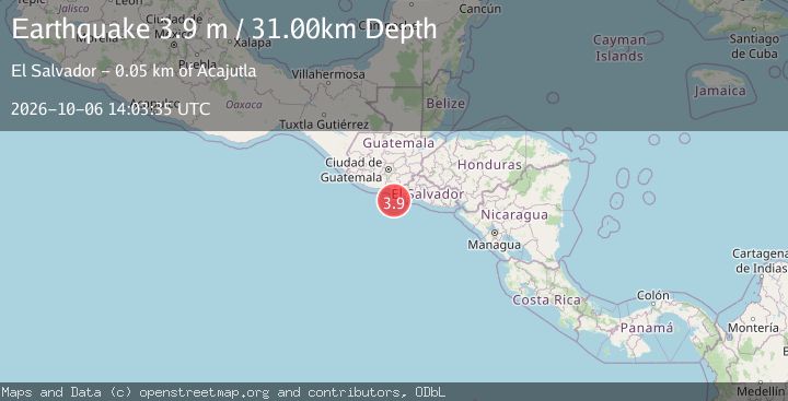 Map of OFFSHORE EL SALVADOR