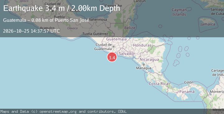 Map of OFFSHORE GUATEMALA