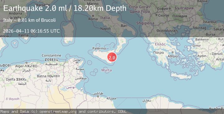 Map of SICILY, ITALY