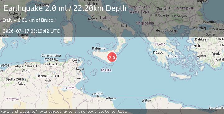 Map of SICILY, ITALY