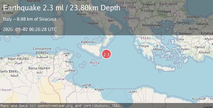 Map of CENTRAL MEDITERRANEAN SEA
