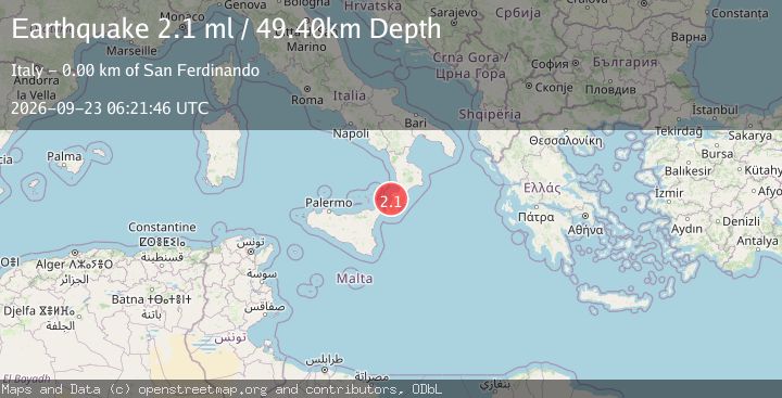 Map of SICILY, ITALY
