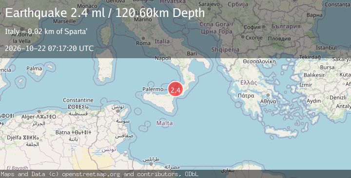 Map of SICILY, ITALY