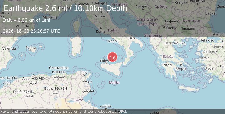 Map of SICILY, ITALY