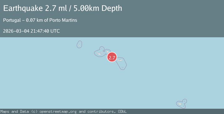 Map of AZORES ISLANDS, PORTUGAL