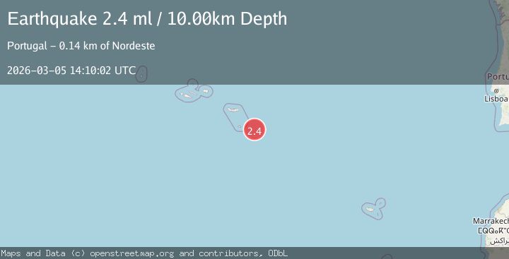 Map of AZORES ISLANDS REGION