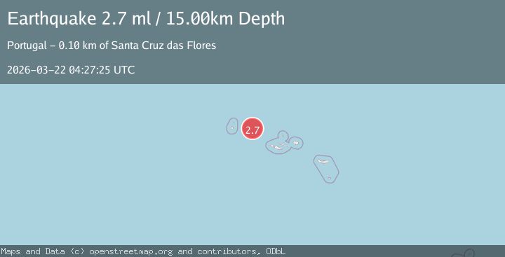 Map of AZORES ISLANDS, PORTUGAL