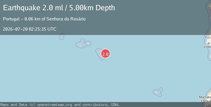 Map of AZORES ISLANDS REGION
