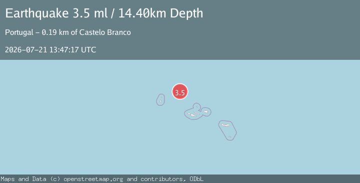 Map of AZORES ISLANDS REGION