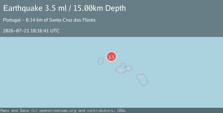 Map of AZORES ISLANDS REGION