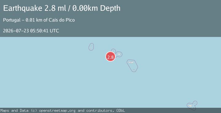 Map of AZORES ISLANDS, PORTUGAL