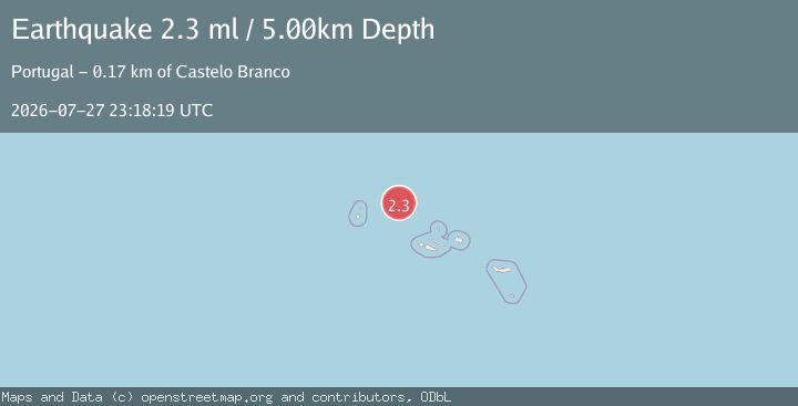 Map of AZORES ISLANDS, PORTUGAL
