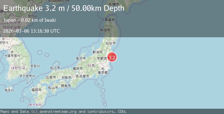 Map of NEAR EAST COAST OF HONSHU, JAPAN
