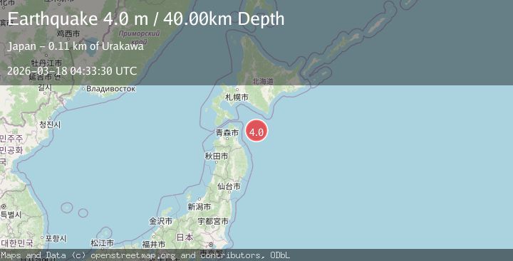 Map of HOKKAIDO, JAPAN REGION