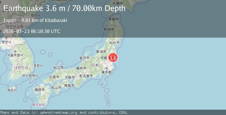 Map of NEAR EAST COAST OF HONSHU, JAPAN