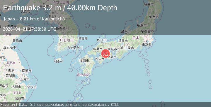 Map of NEAR S. COAST OF WESTERN HONSHU