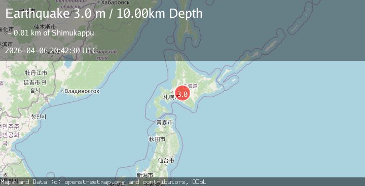 Map of HOKKAIDO, JAPAN REGION
