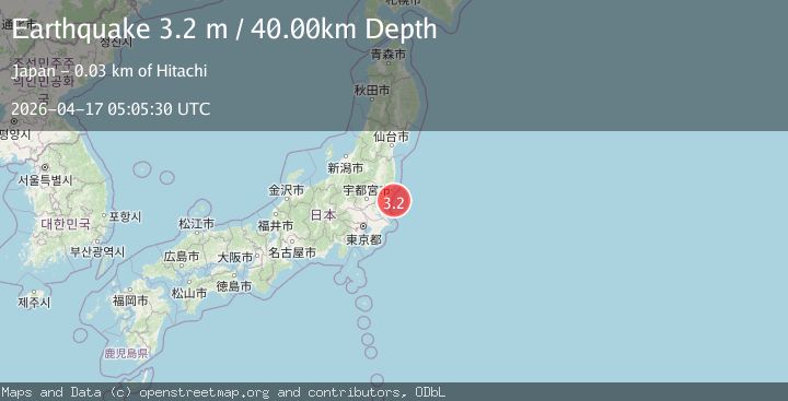 Map of NEAR EAST COAST OF HONSHU, JAPAN