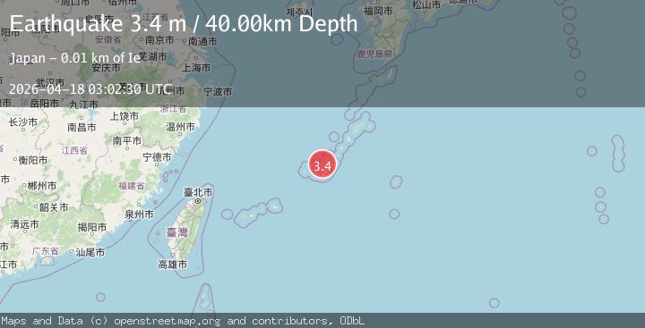 Map of RYUKYU ISLANDS, JAPAN