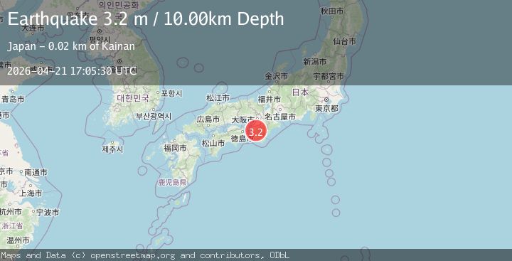 Map of NEAR S. COAST OF WESTERN HONSHU