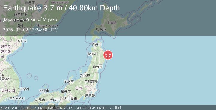 Map of NEAR EAST COAST OF HONSHU, JAPAN