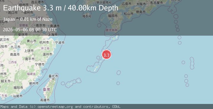 Map of RYUKYU ISLANDS, JAPAN
