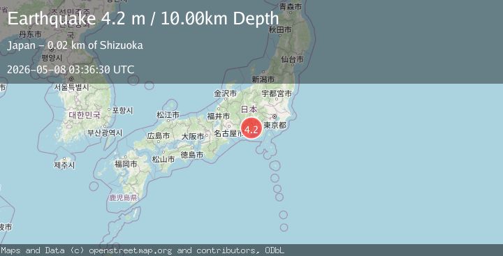 Map of EASTERN HONSHU, JAPAN
