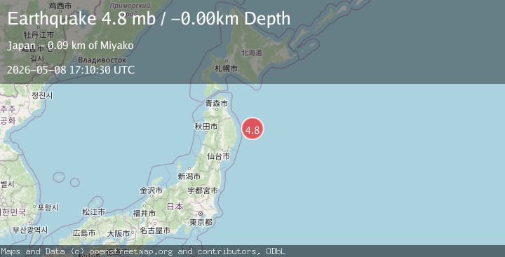 Map of OFF EAST COAST OF HONSHU, JAPAN