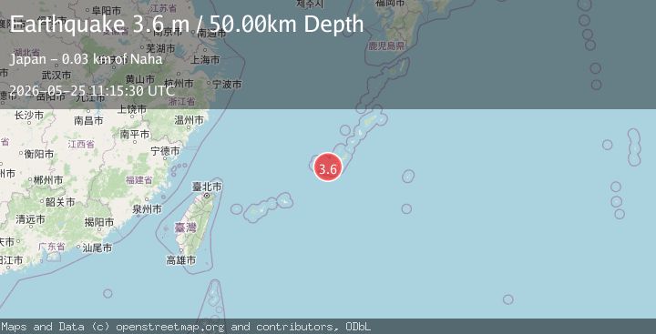 Map of RYUKYU ISLANDS, JAPAN