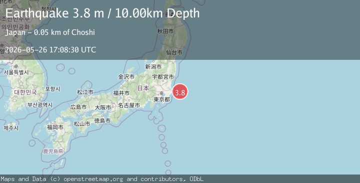 Map of NEAR EAST COAST OF HONSHU, JAPAN