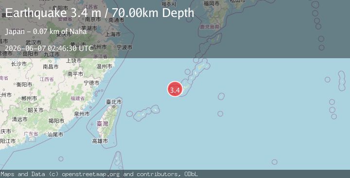 Map of RYUKYU ISLANDS, JAPAN