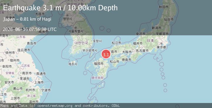 Map of WESTERN HONSHU, JAPAN