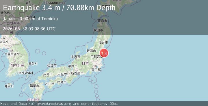 Map of NEAR EAST COAST OF HONSHU, JAPAN