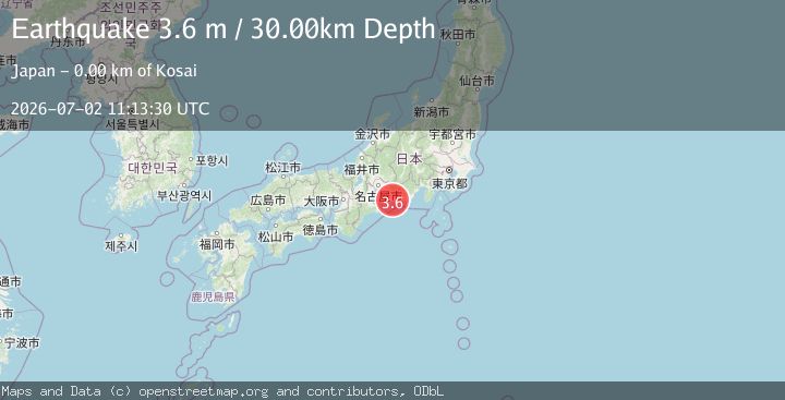 Map of NEAR S. COAST OF HONSHU, JAPAN