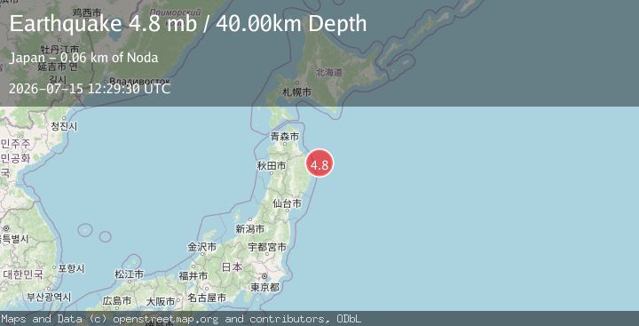 Map of NEAR EAST COAST OF HONSHU, JAPAN