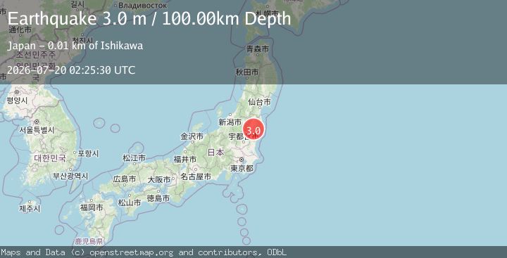 Map of EASTERN HONSHU, JAPAN