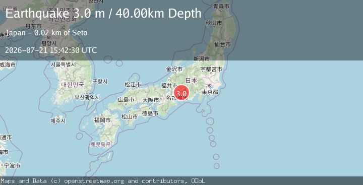 Map of EASTERN HONSHU, JAPAN