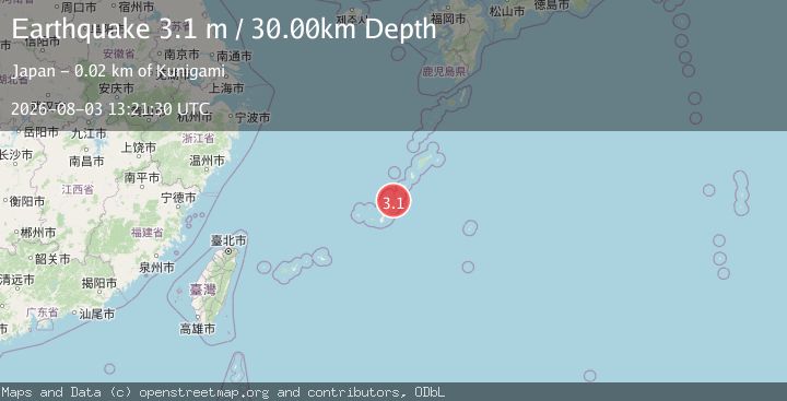 Map of RYUKYU ISLANDS, JAPAN