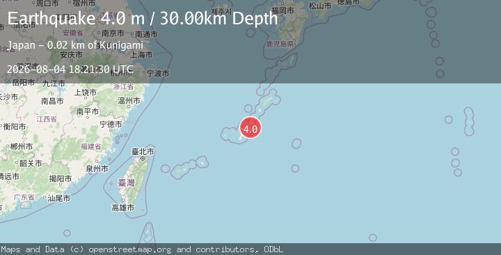 Map of RYUKYU ISLANDS, JAPAN