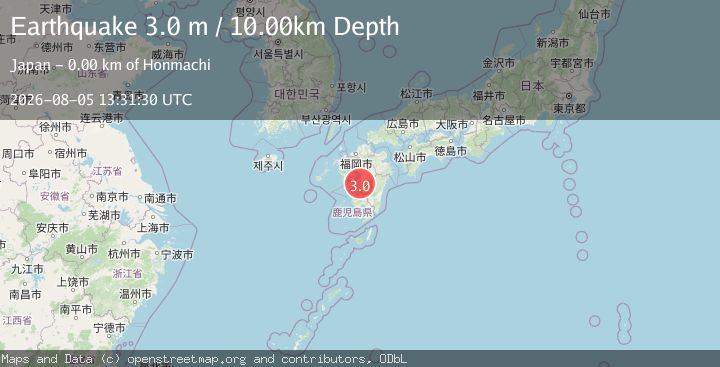 Map of KYUSHU, JAPAN