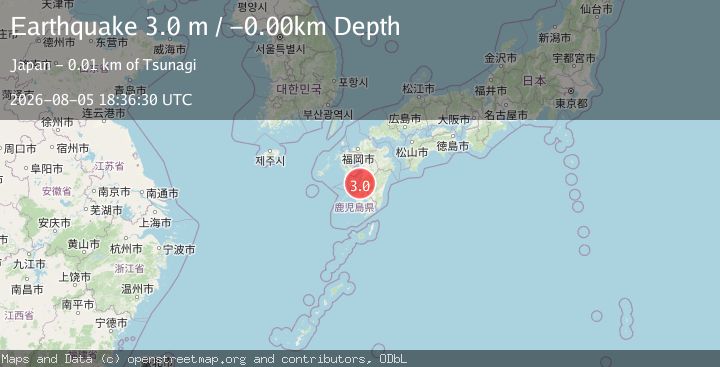 Map of KYUSHU, JAPAN