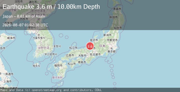 Map of NEAR WEST COAST OF HONSHU, JAPAN