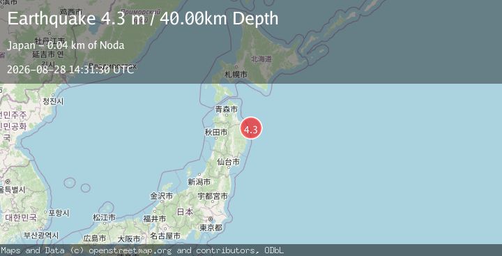 Map of NEAR EAST COAST OF HONSHU, JAPAN