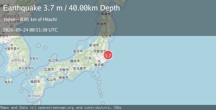 Map of NEAR EAST COAST OF HONSHU, JAPAN
