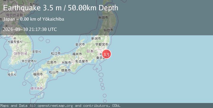 Map of NEAR EAST COAST OF HONSHU, JAPAN