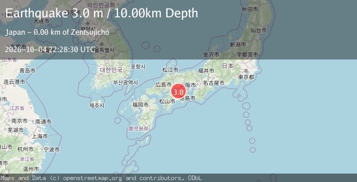 Map of NEAR S. COAST OF WESTERN HONSHU